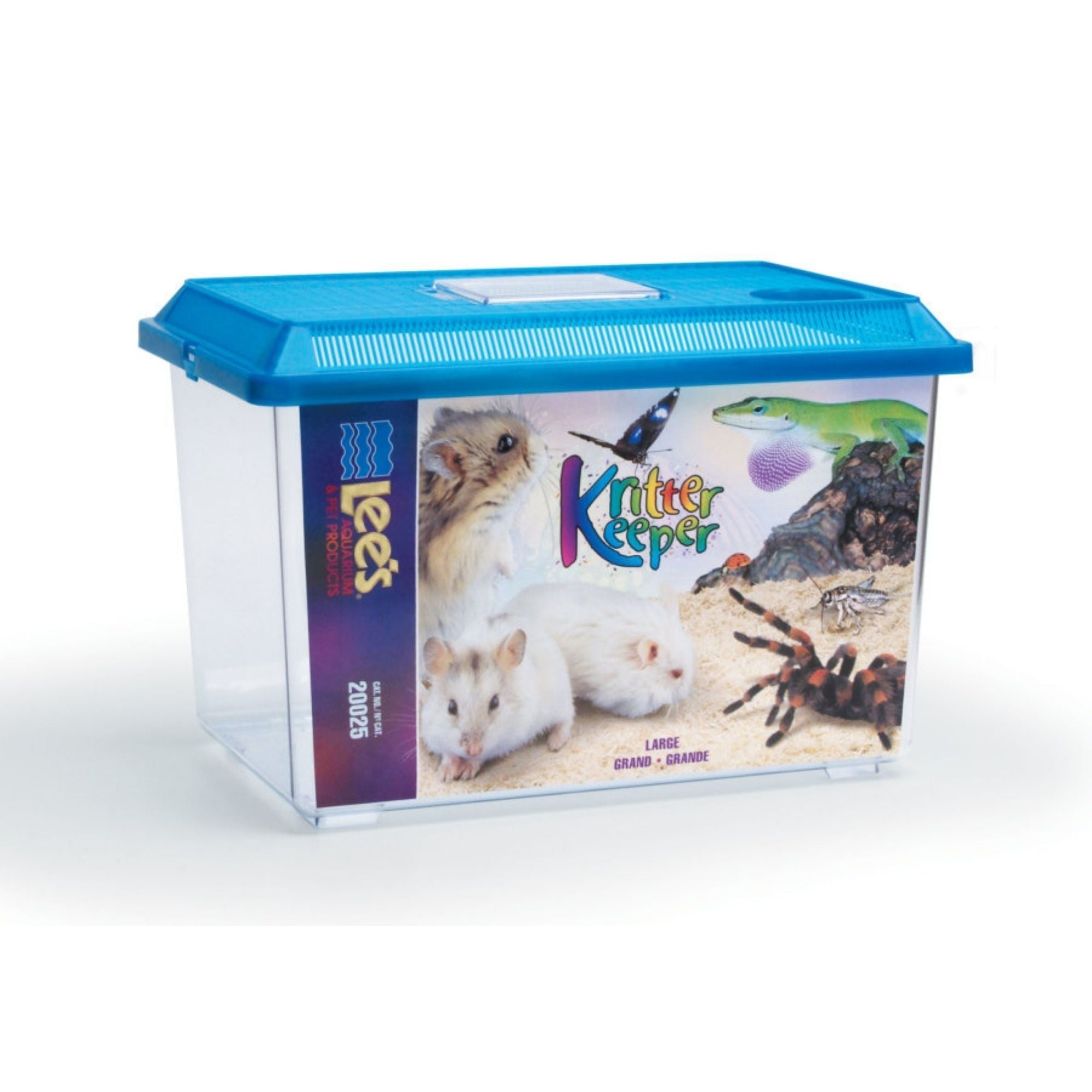 Lee's Aquarium & Pet Products Rectangle Kritter Keeper with Lid Label Assorted Colors Vary