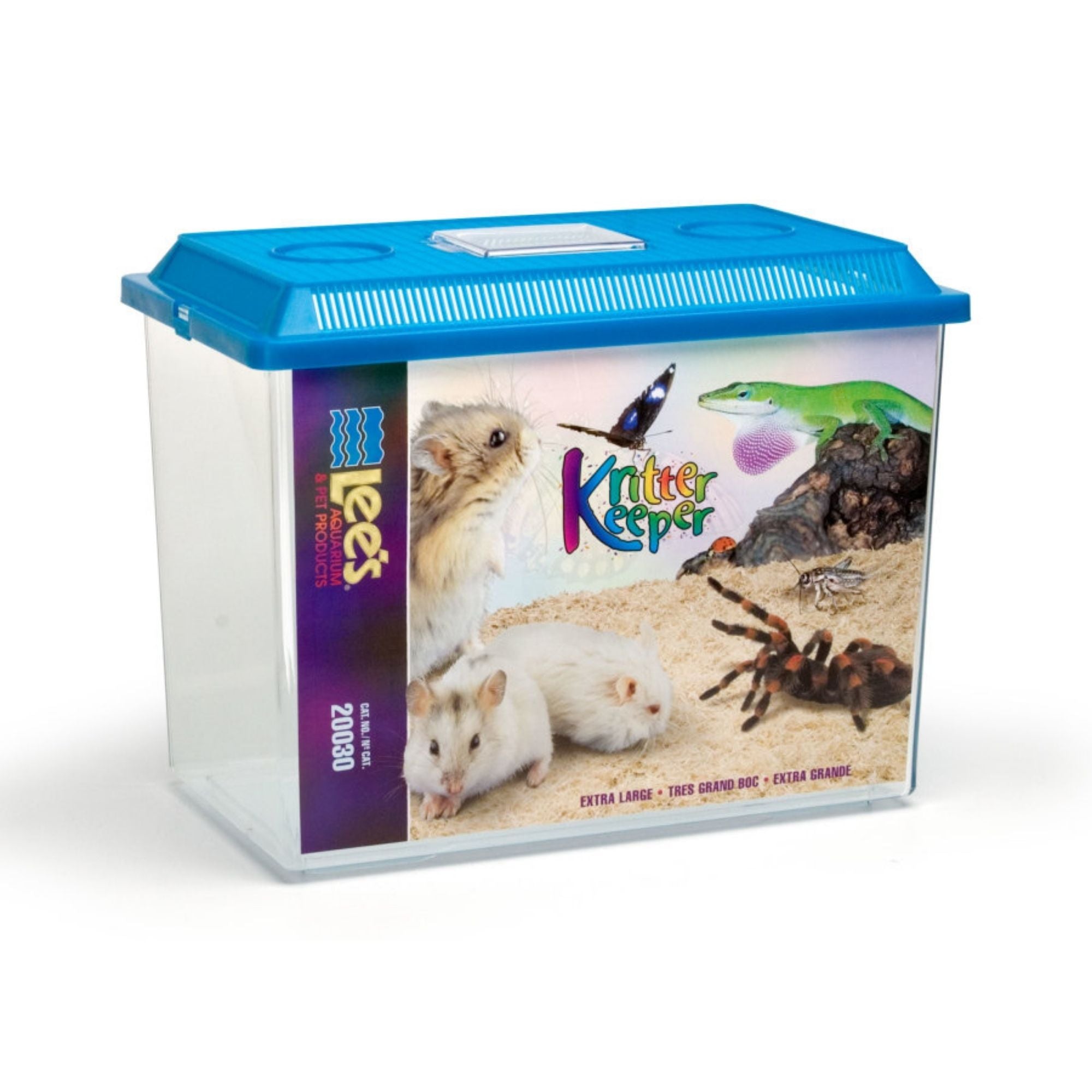 Lee's Aquarium & Pet Products Rectangle Kritter Keeper with Lid Label Assorted Colors Vary