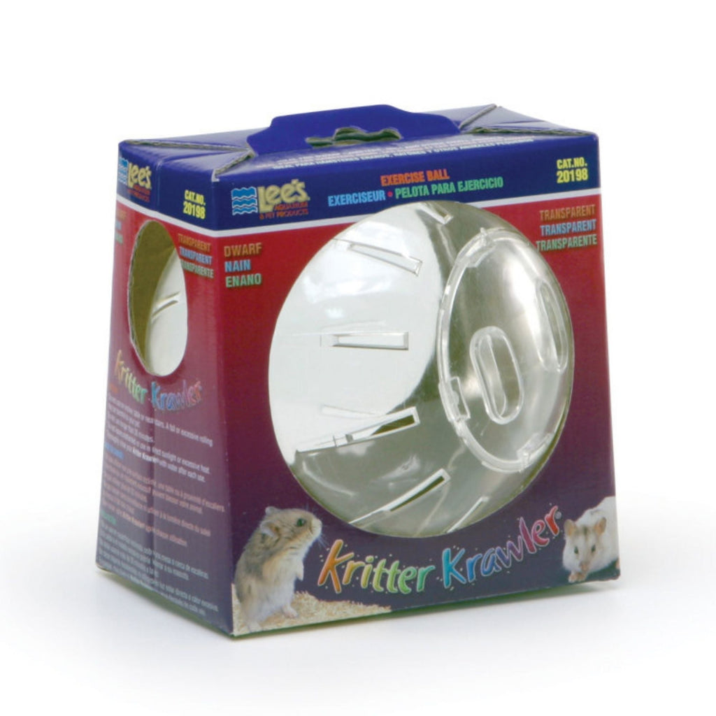 Lee's Aquarium & Pet Products Kritter Krawler Clear View-Thru Running Ball Clear