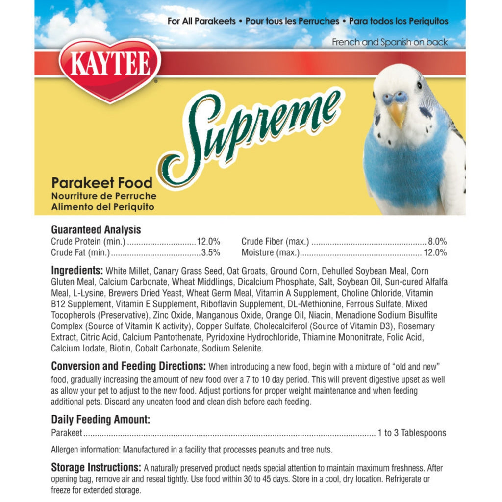 Kaytee Supreme Parakeet Food