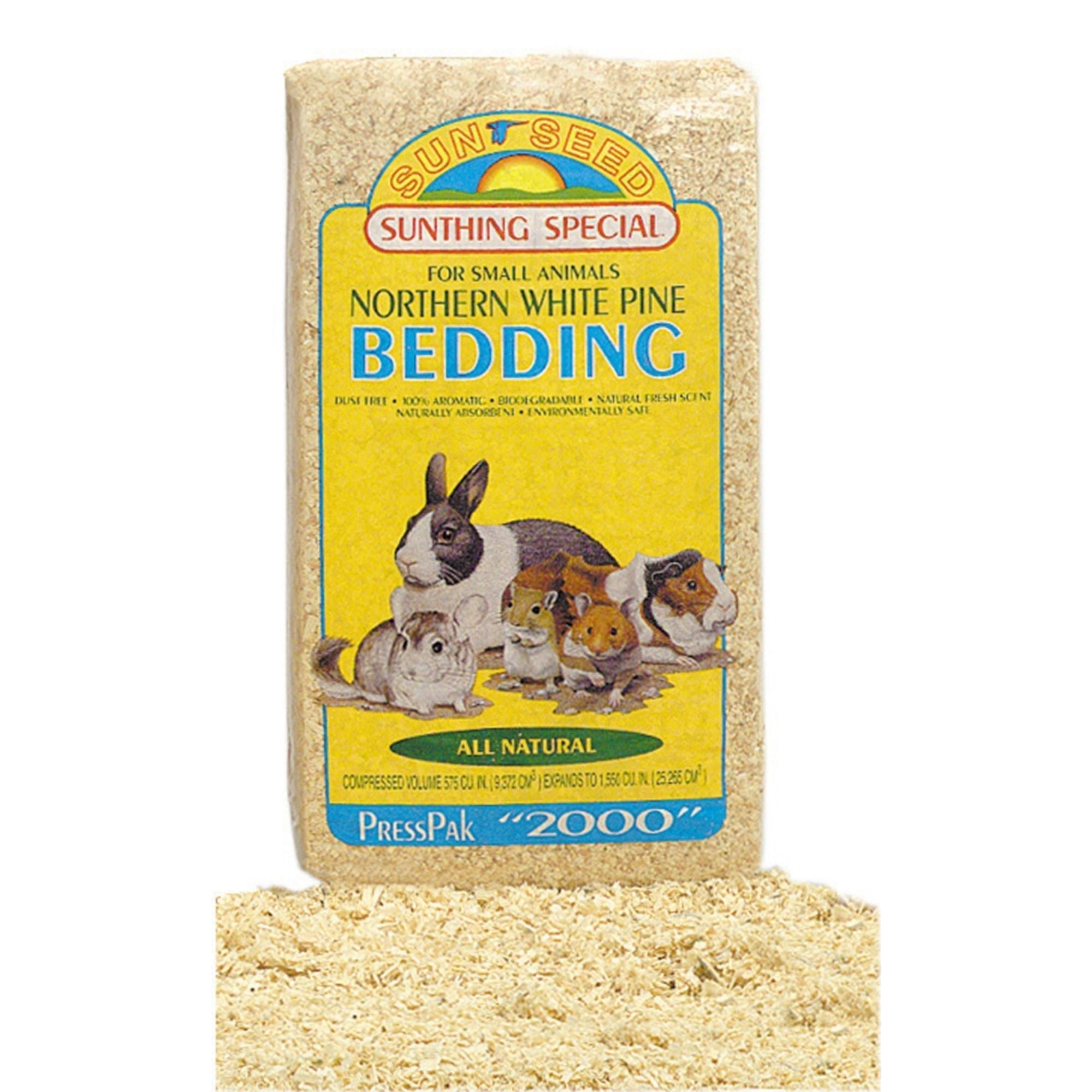 Sun Seed Northern White Pine Bedding for Small Animals Brown