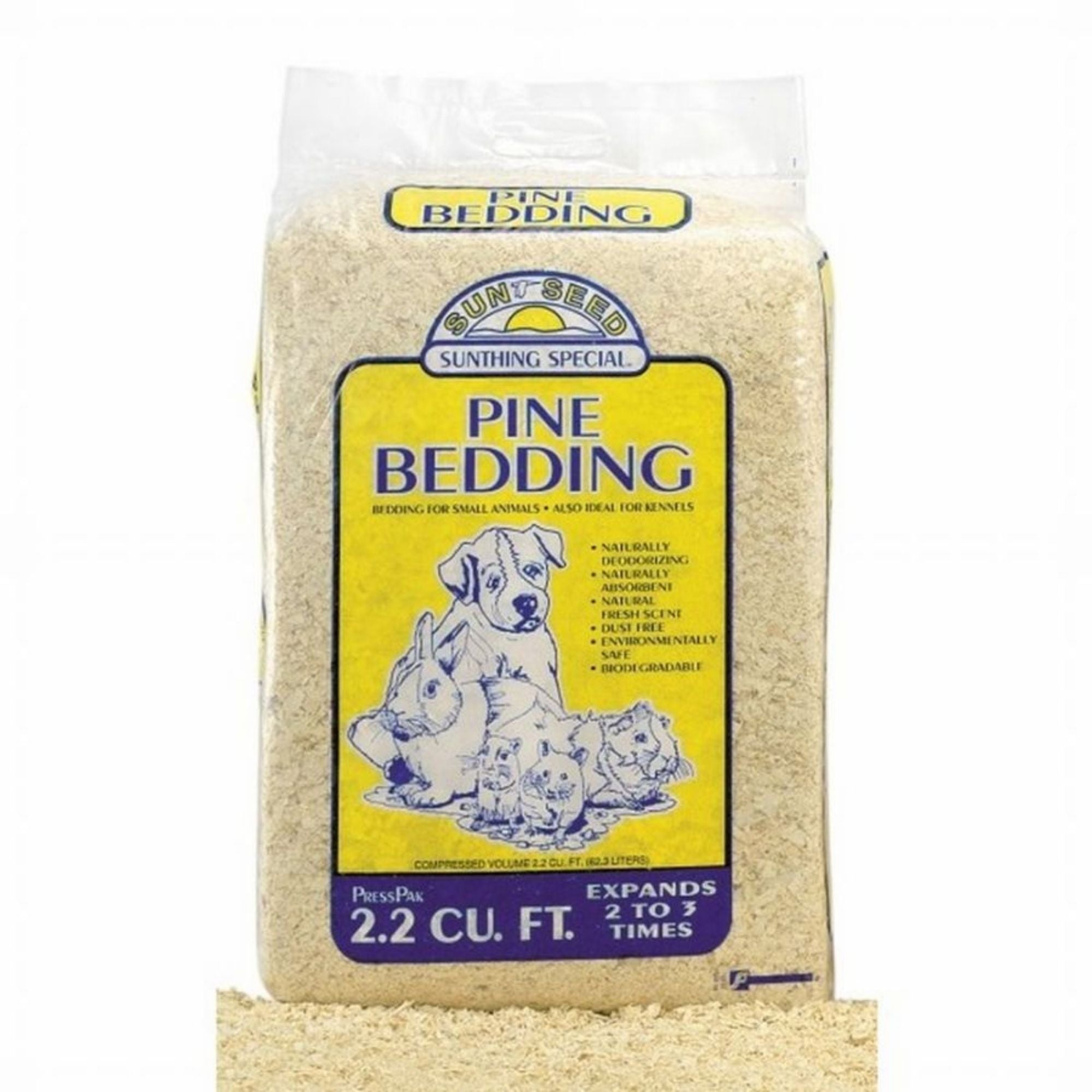 Sun Seed Northern White Pine Bedding for Small Animals Brown