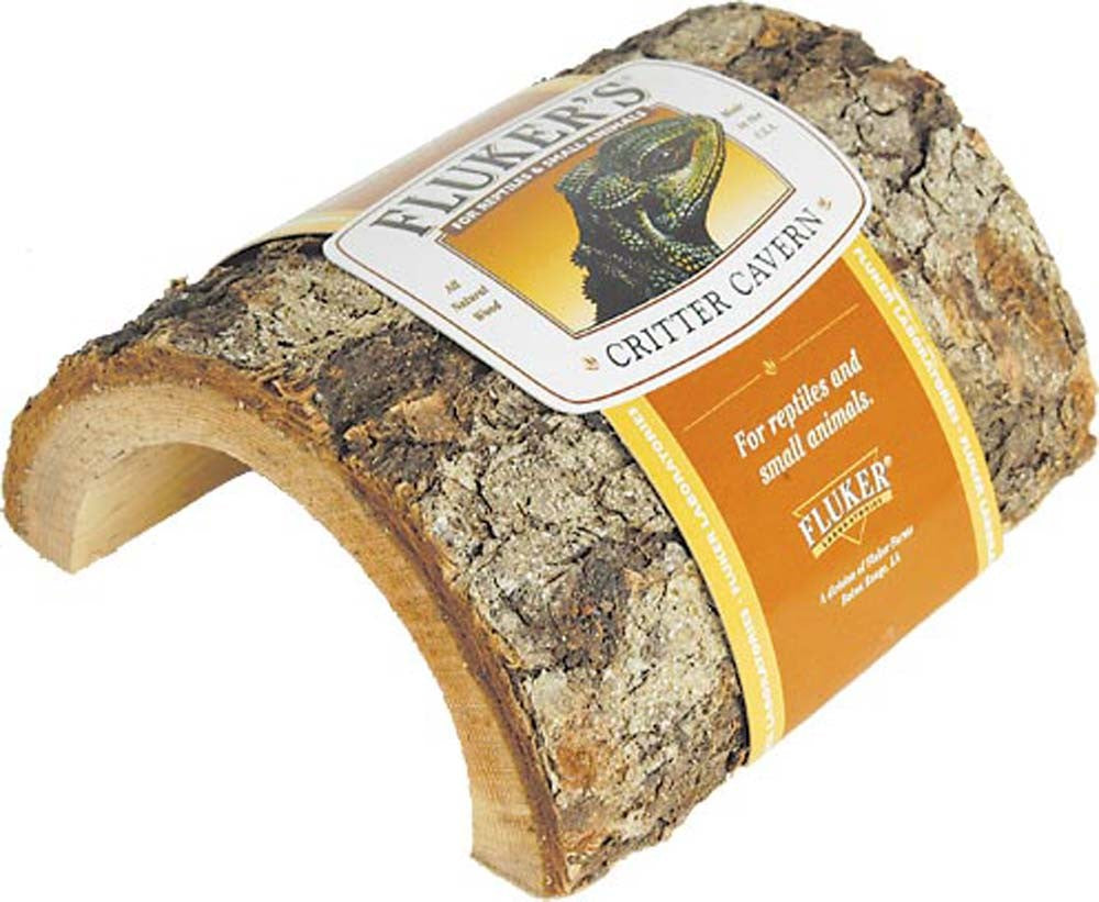 Fluker's Critter Cavern Half Log Hideaway Brown