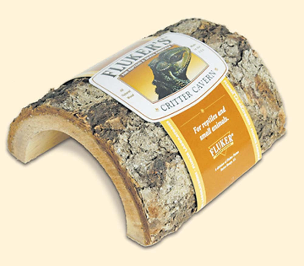 Fluker's Critter Cavern Half Log Hideaway Brown