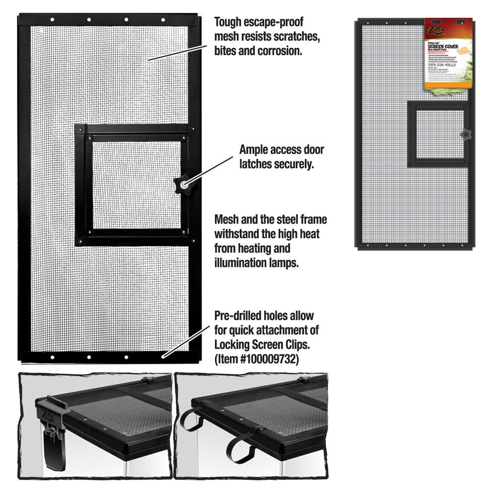 Zilla Fresh Air Screen Cover with Hinged Door