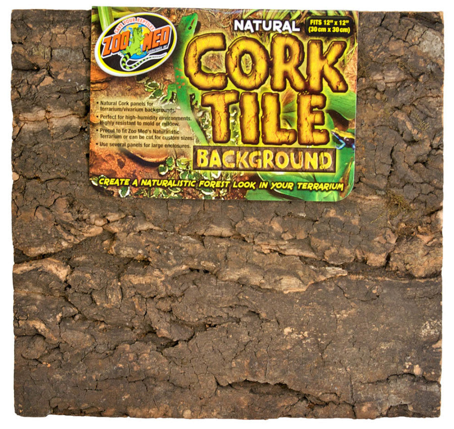 Zoo Med Natural Cork Tile Background Brown