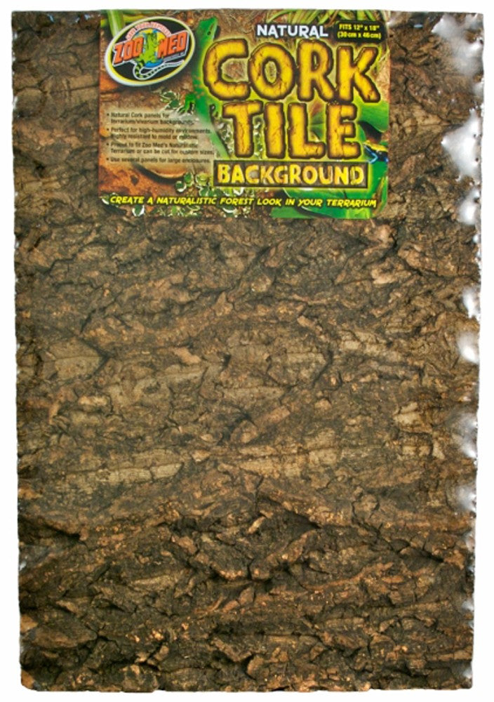 Zoo Med Natural Cork Tile Background Brown