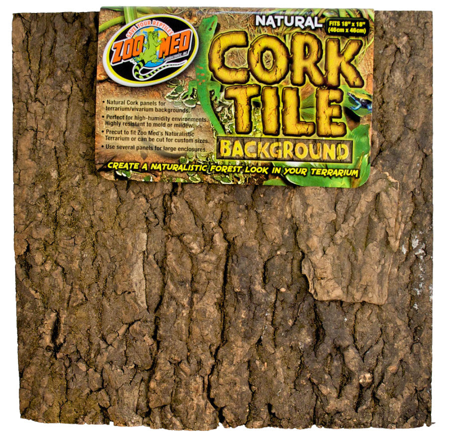 Zoo Med Natural Cork Tile Background Brown