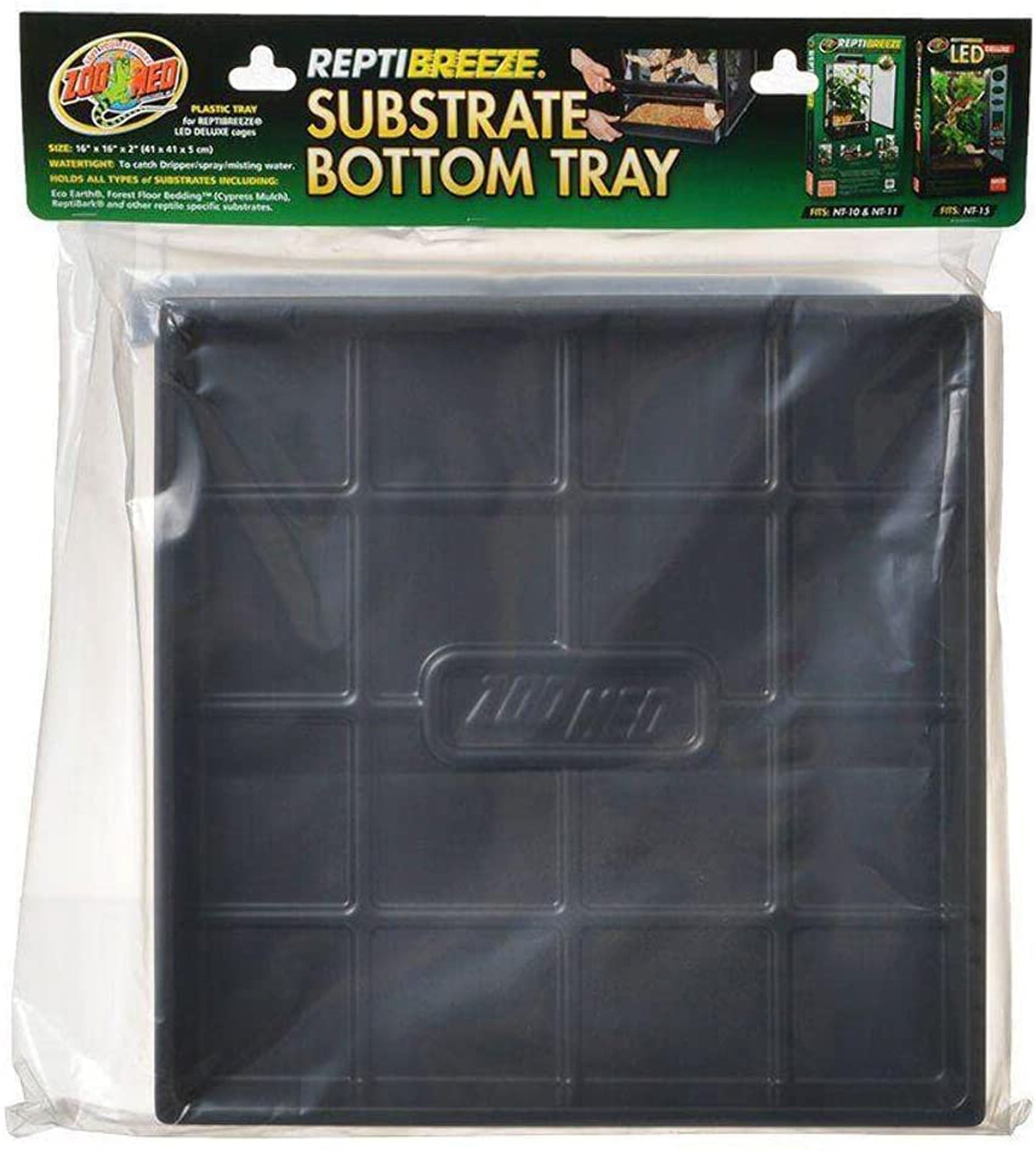 Zoo Med ReptiBreeze Substrate Bottom Tray Black