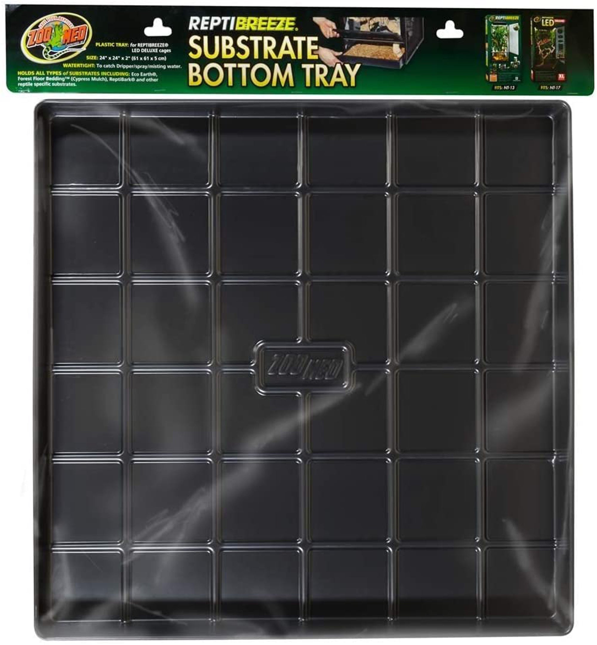 Zoo Med ReptiBreeze Substrate Bottom Tray Black