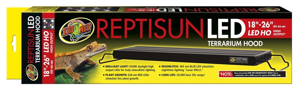 Zoo Med ReptiSun LED Terrarium Hood Black