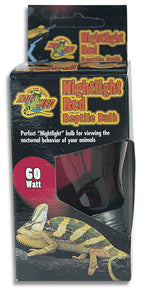 Zoo Med Nightlight Red Reptile Bulb Red