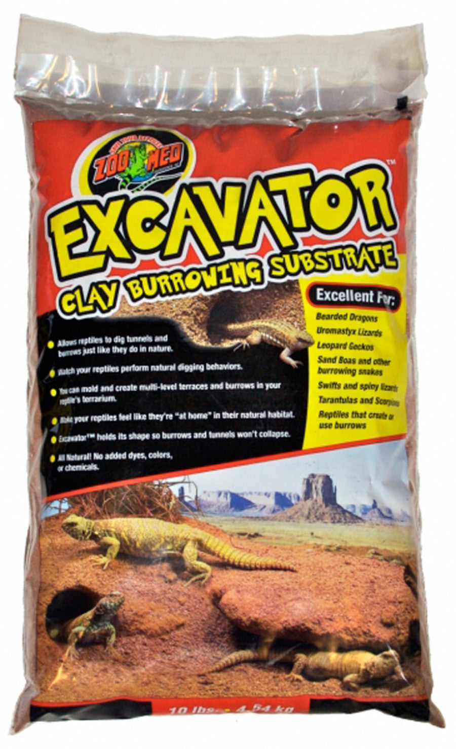 Zoo Med Excavator Clay Burrowing Substrate Brown