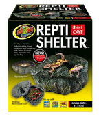 Zoo Med Repti Shelter 3in1 Cave Terrarium Hideaway Black