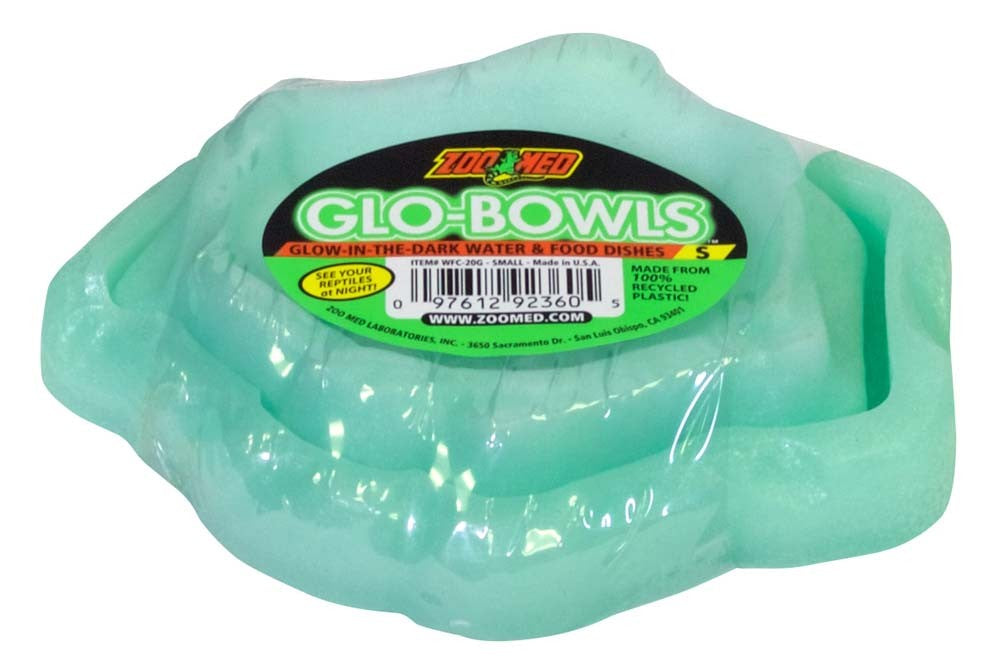 Zoo Med Glo-Bowl Glow in the Dark Combo Bowl Green