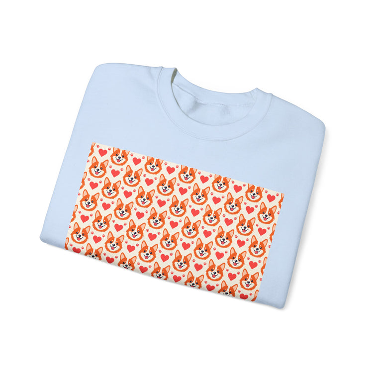 Corgi Hearts™ sweatshirt in light-blue – original NewGiftDay design