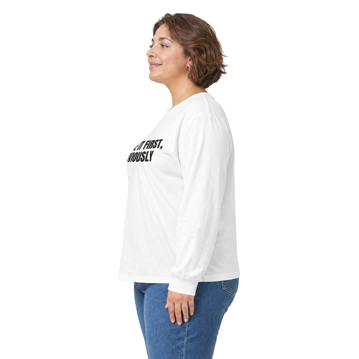 Wore It First Obviously DTG Printed for Layered Gift Style long sleeve tee – original NewGiftDay design, view 8