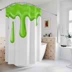 Dripping Green Goo Shower Curtain Gift: Playful Slime Art for Quirky Homes