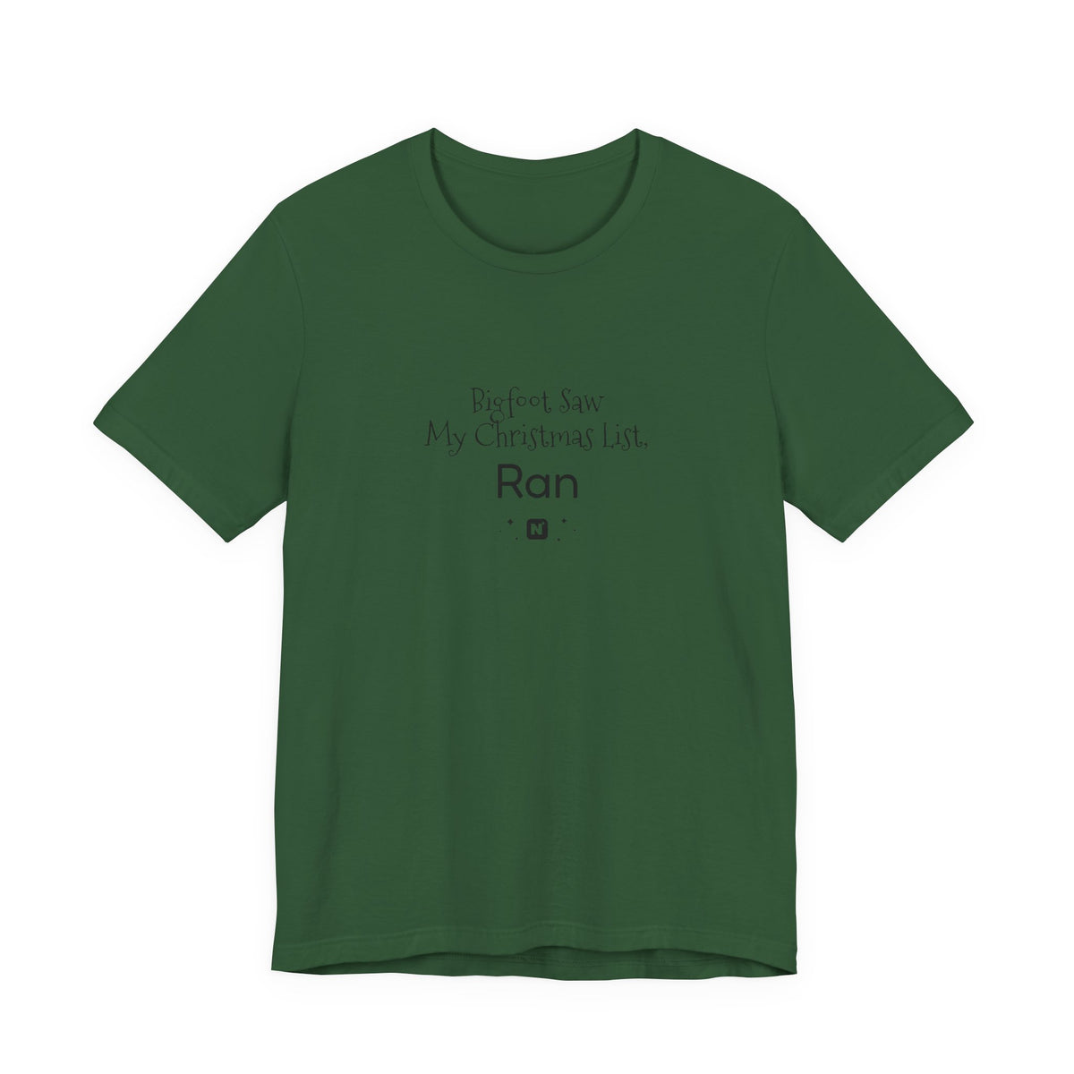 Bigfoot Christmas List T-shirt – original NewGiftDay design, view 55