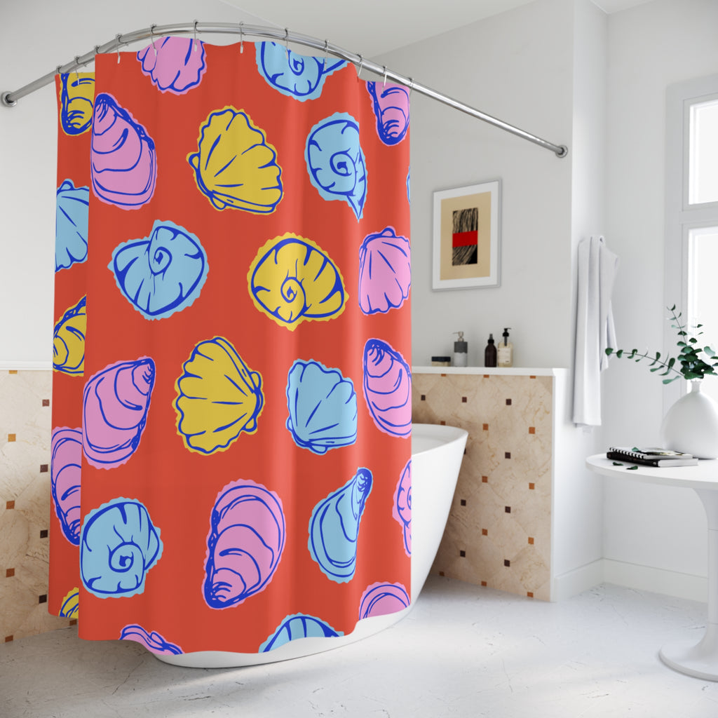 Pop Art Seashell Shower Curtain Gift: Coastal Whimsy for Bold Homes