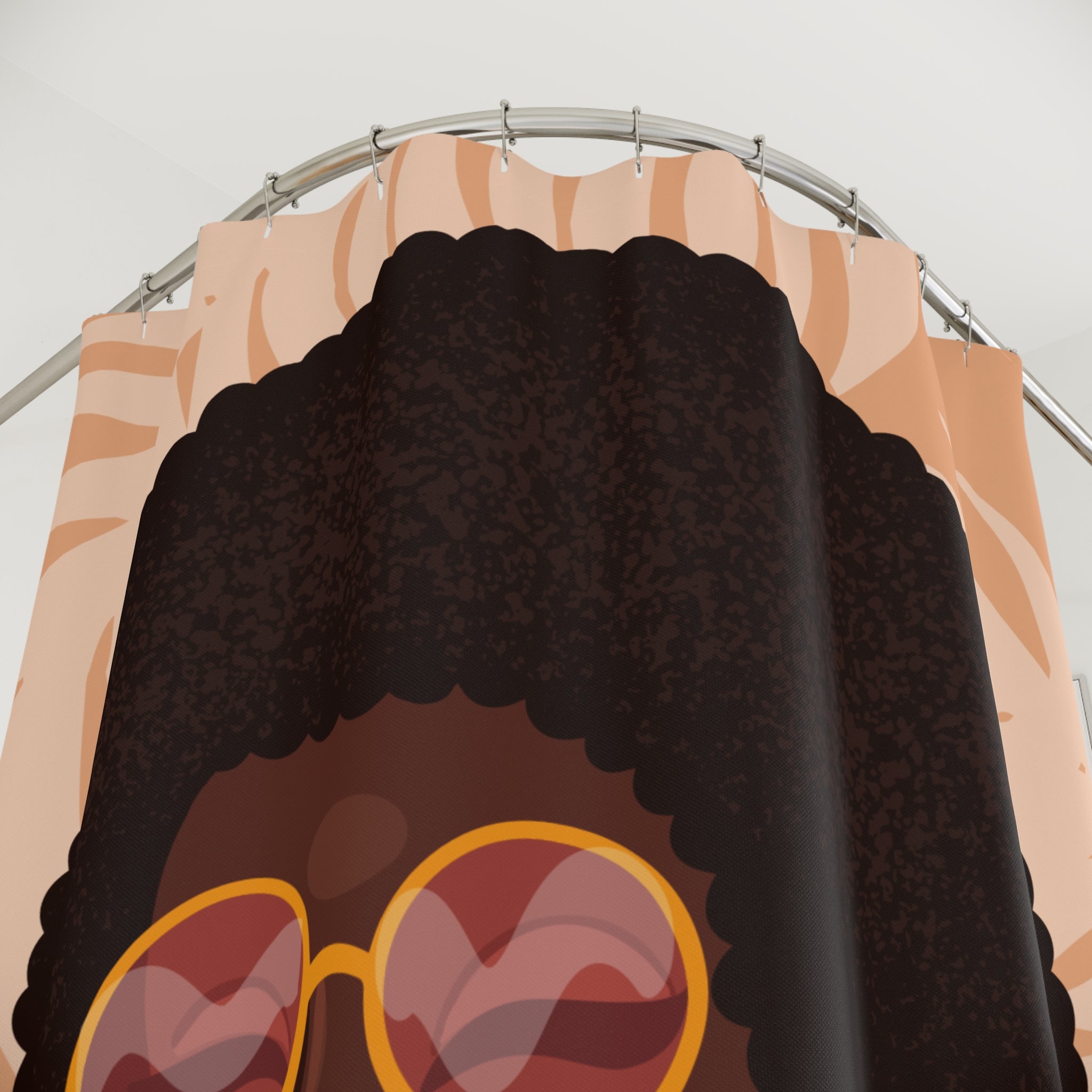 Empowered Afro Queen Shower Curtain Gift: Bold Style for Confident Spaces