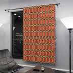 Retro Oval Things Pattern Blackout Window Curtain