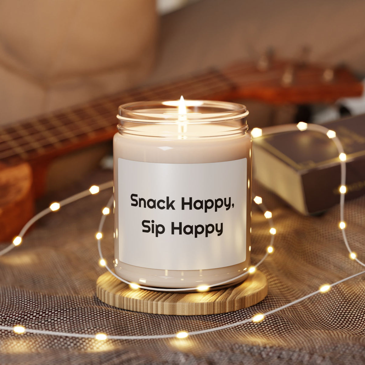 Snack Happy Sip Happy candle – original NewGiftDay design, view 3