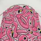 Pink Flamingo Pool Float Shower Curtain Gift: Tropical Fun for Whimsical Homes