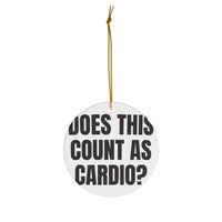 Does This Count as Cardio Ceramic Christmas for Gym Trees ornament – original NewGiftDay design