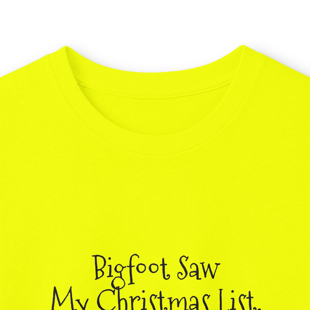 Bigfoot Christmas List long sleeve tee – original NewGiftDay design, view 47