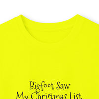 Bigfoot Christmas List long sleeve tee – original NewGiftDay design, view 47
