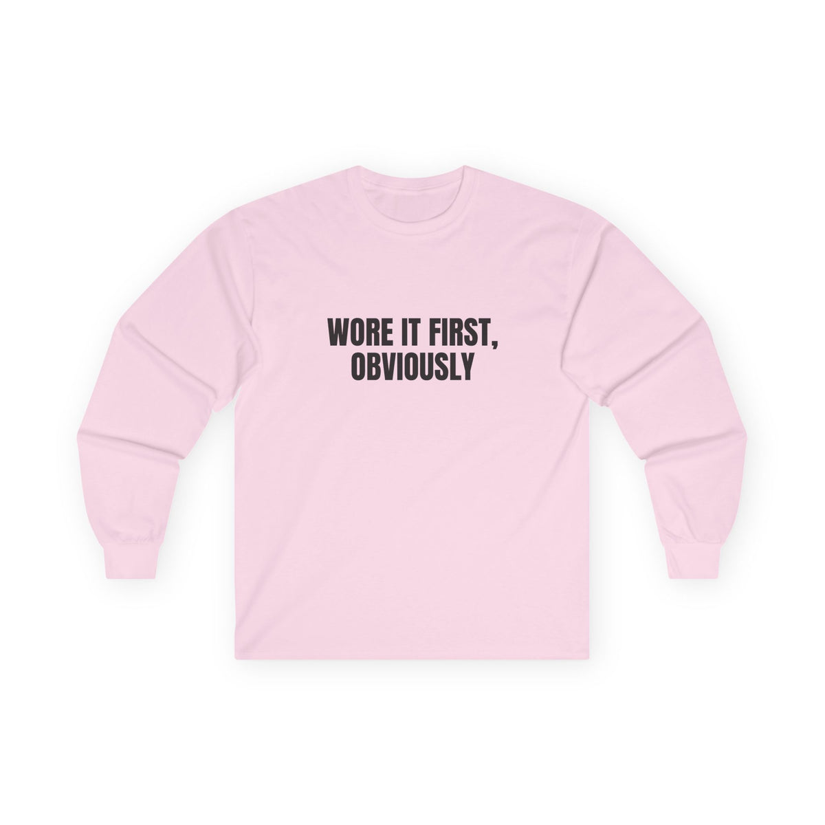 Wore It First Obviously DTG Printed for Layered Gift Style long sleeve tee – original NewGiftDay design, view 5
