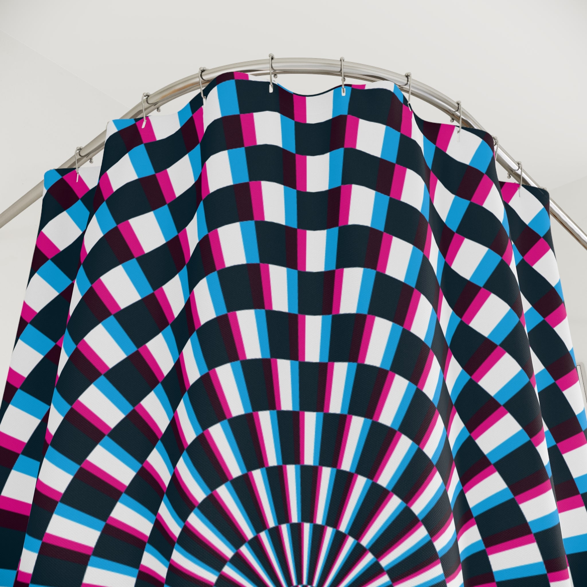 Hypnotic Op Art Vortex Shower Curtain Gift: Mind-Bending Style for Unique Homes