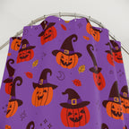 Witch Hat Jack-O'-Lantern Pattern Shower Curtain Gift: Playful Spooky for Festive Homes