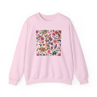 Blush Bird Garden DTG Printed for Cozy Blooms sweatshirt – original NewGiftDay design, view 5