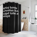 Midnight Clogged Toilet Shower Curtain