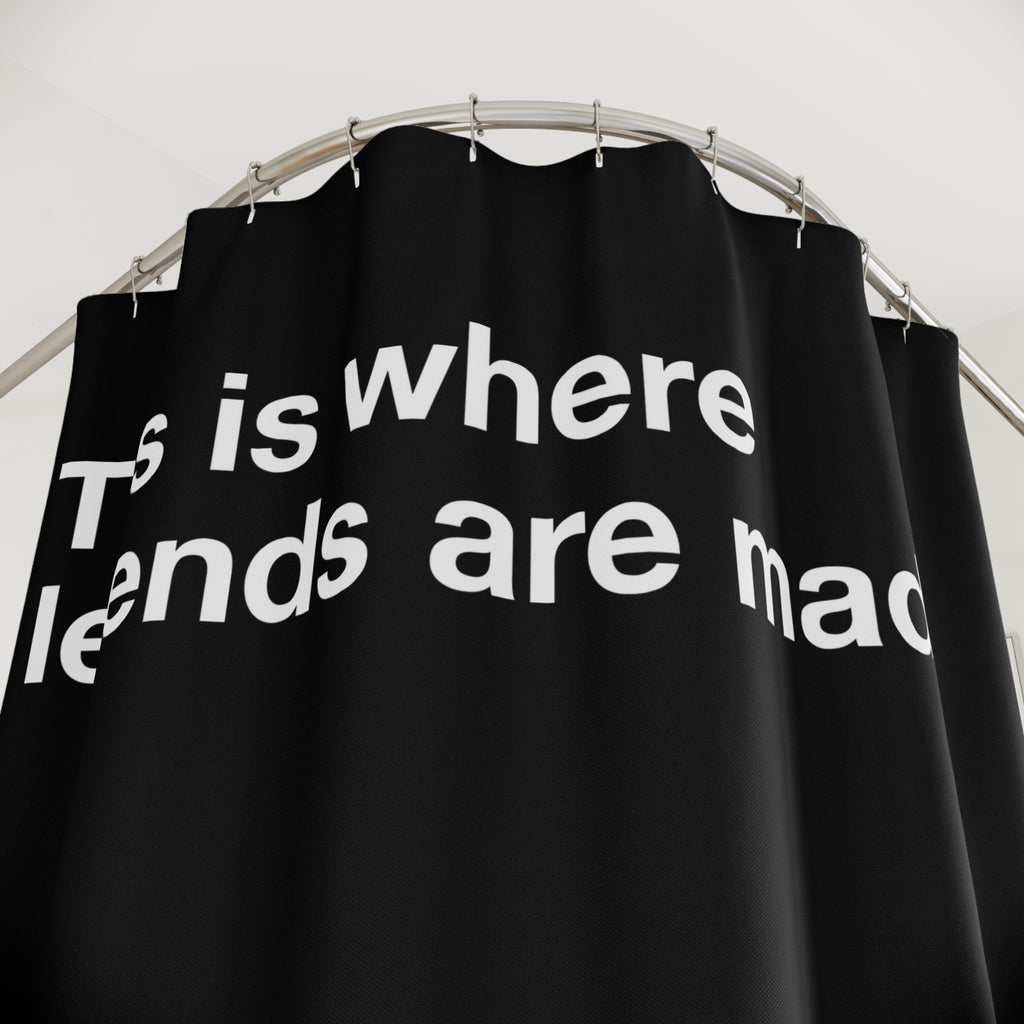 "Legends Are Made" Slogan Shower Curtain Gift: Motivational Art for Ambitious Homes