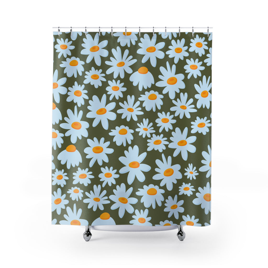 Classic Daisy Bloom Shower Curtain Gift: Retro Floral Fun for Cheerful Homes