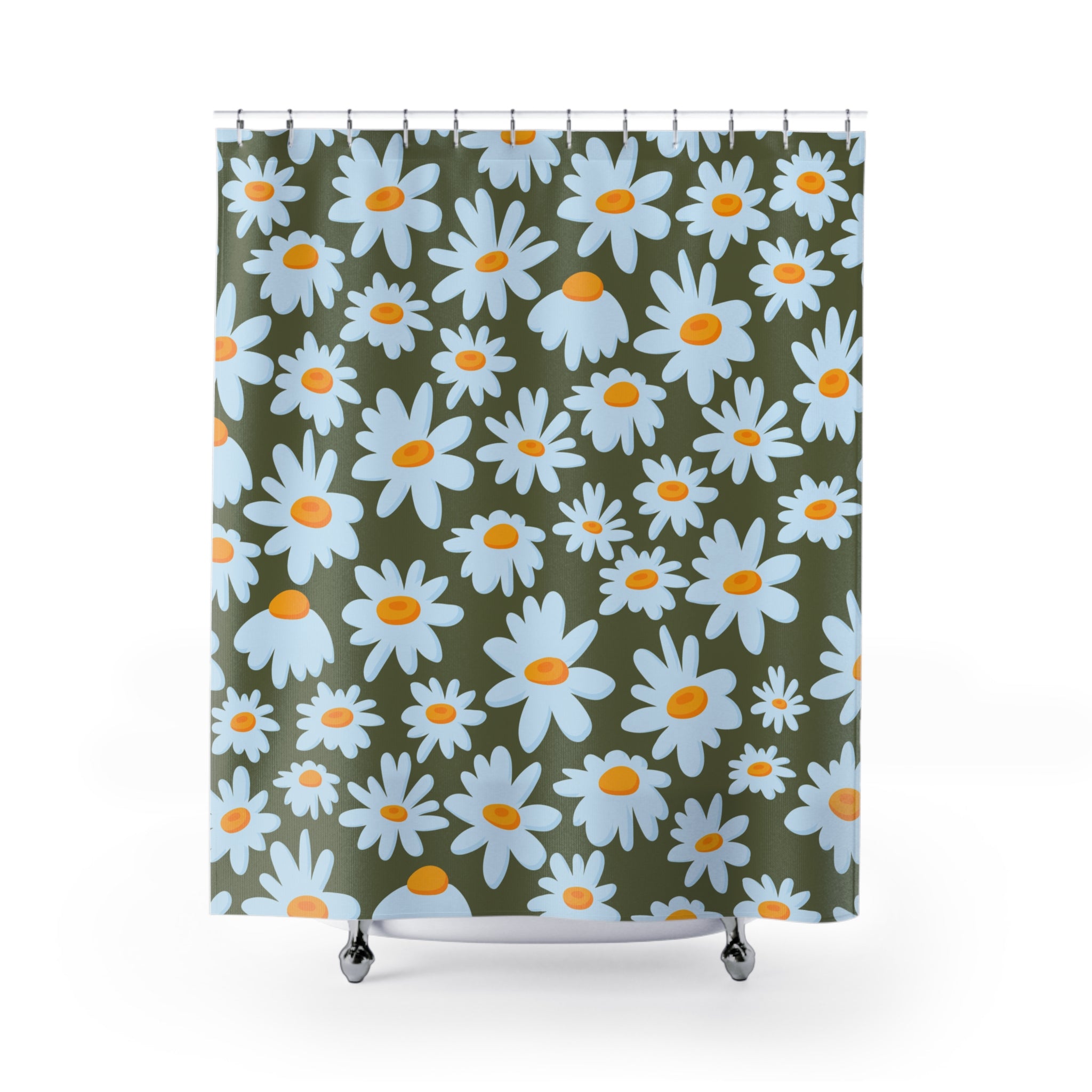 Classic Daisy Bloom Shower Curtain Gift: Retro Floral Fun for Cheerful Homes