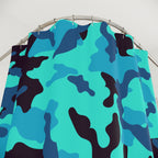Vibrant Blue Camouflage Shower Curtain: Gift for a Bold, Energetic Space