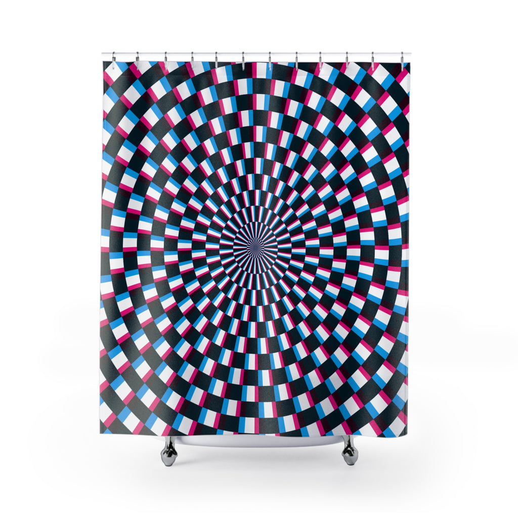Hypnotic Op Art Vortex Shower Curtain Gift: Mind-Bending Style for Unique Homes