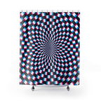Hypnotic Op Art Vortex Shower Curtain Gift: Mind-Bending Style for Unique Homes