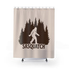 Sasquatch Forest Graphic Shower Curtain Gift: Cryptid Lore for Rustic Retreats
