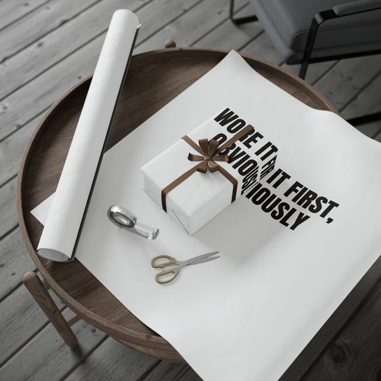 Wore It First Obviously Gift for Trendy Presents wrapping paper – original NewGiftDay design, view 2
