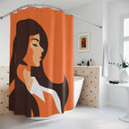 Elegant Profile Woman Shower Curtain Gift: Minimalist Grace for Modern Retreats