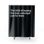 Unlocked Door For Them Quote Shower Curtain