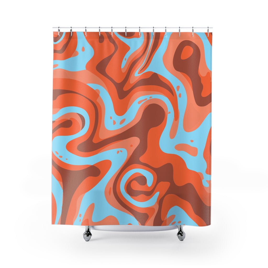 Geologic Layer Abstract Shower Curtain Gift: Southwestern Serenity for Earthy Home