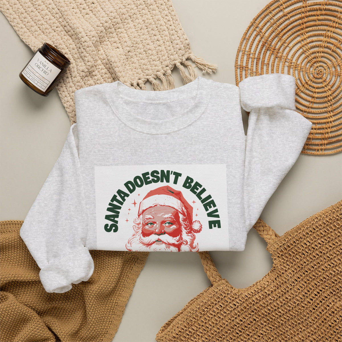 Santa Doesn't Believe in You Either sweatshirt – original NewGiftDay design, view 11