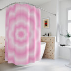 Soft Petal Bloom Op Art Shower Curtain Gift: Gentle Aura for Tranquil Spaces