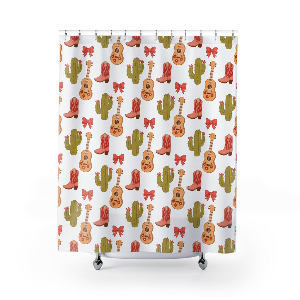 Whimsical Western Cowboy Boot Shower Curtain Gift: Playful Southwestern Charm